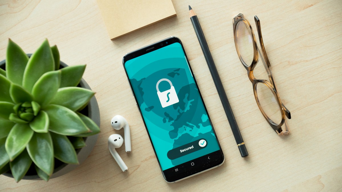 Smartphone showing a security lock screen